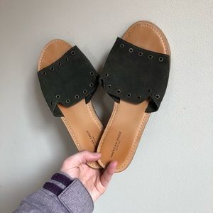 American Eagle Dark Olive Sandals